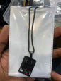 CUG Stainless Steel Black Chain Premium Quality Imported Unisex Neck Pendent 22584