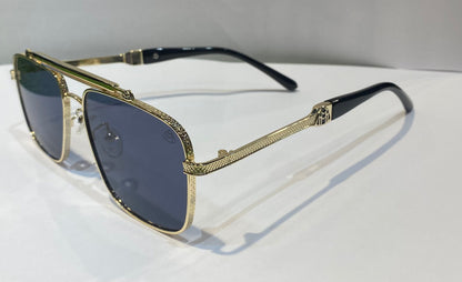 YAM Gold Frame Grey Shade Unisex Sunglasses 2A740 58 17 140