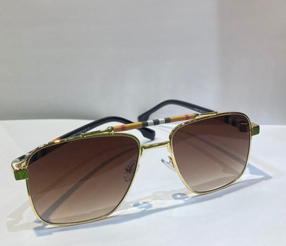 RUB Gold Frame Brown Shade Unisex Sunglasses T0902 55 17 140
