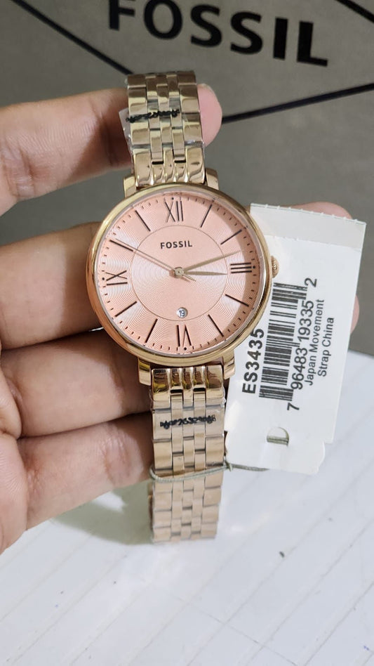 SOF Copper Chain Pink Dial with date Ladies Watch 401826