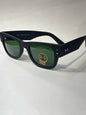 YAR RAY RB Matte Black Frame Green Shade Unisex Sunglass RB0840 56 19-138