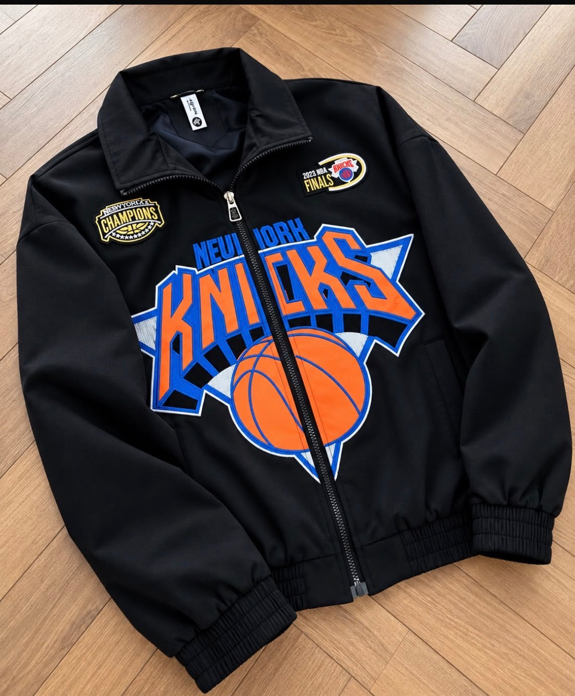 Fashion Black Colour New York Orange Blue Print Premium Quality Unisex Jacket H66-A