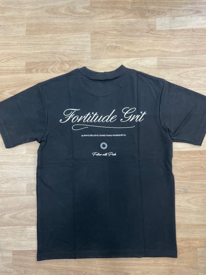 OUTLIER Black Colour Back Print Premium Quality Round Neck T-Shirt OL 470