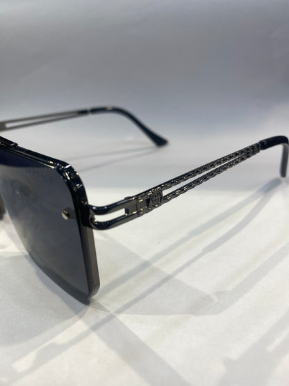 REV VER Black Frame Black Shade Unisex Sunglass CF58427 62 15 145