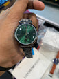 MRA Silver Chain green dial double tone ladies watch 990993