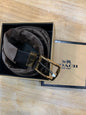 AOC COA Copper Black Buckle With Black Brown Double Side Strap Men’s Belt 988997