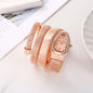 LVB Copper Snake Chain Ladies Stud Peach Dial Watch 989355