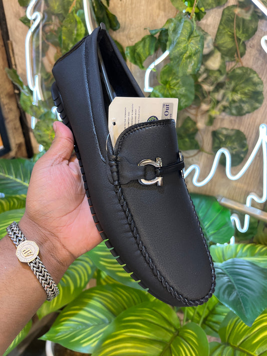 Shoes Out Black Colour Black Sole Loafer Formal Shoes 2304