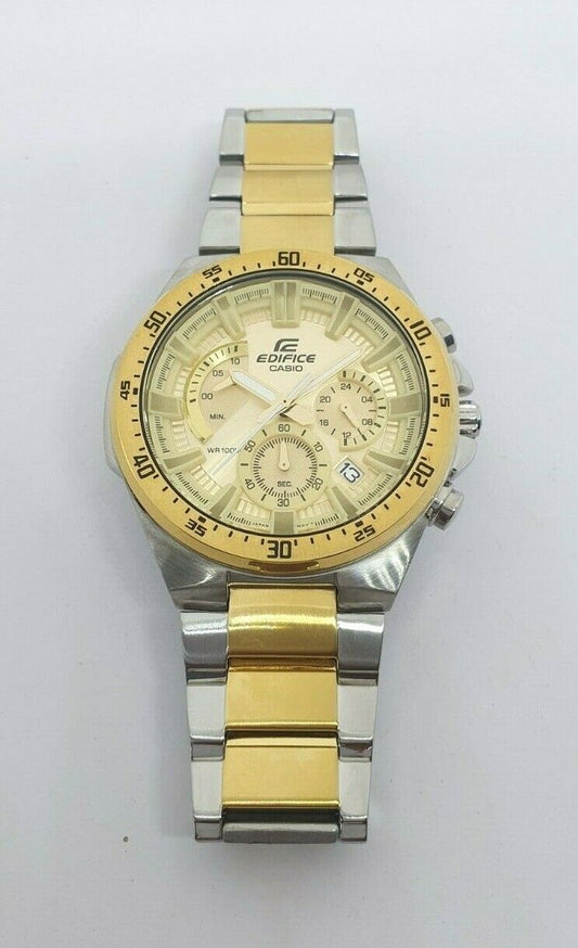 IDE Silver Gold Chain Gold Ring Gold Dial  Men's Watch 987943