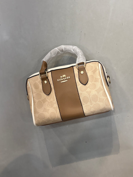 Aoc Beige Apricot Colour Small Speedy Ladies Hand Bag 889#
