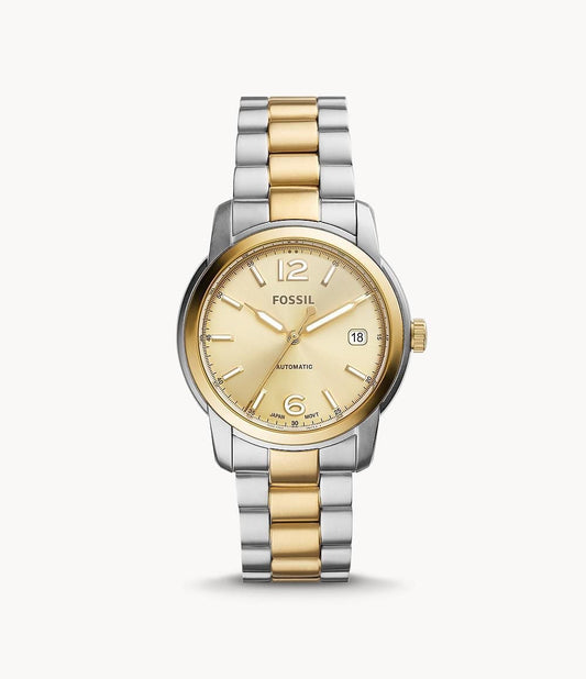 Sof Silver Gold Chain Yellow Dial Ladies Watch 901524