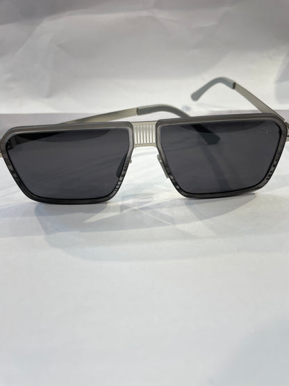 YAM Grey Frame Black Shade Unisex Sunglass MY-98329 C7 55 17 143