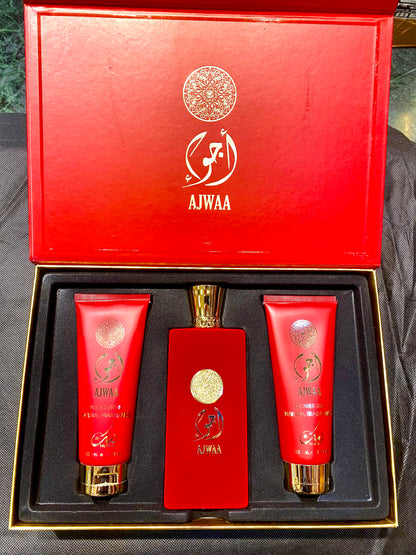 AJWAA NUSUK 100ML Perfume/Body Lotion/Shower Gel Combo Gift Set