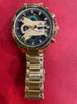IDE EDI Golden Chain Black Dial Chrono Mens Premium Watch 990517