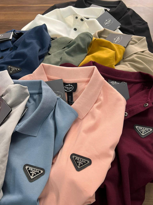 ARP Maroon Colour With Plain Design Single Logo Premium Quality Collar Tshirt 550106