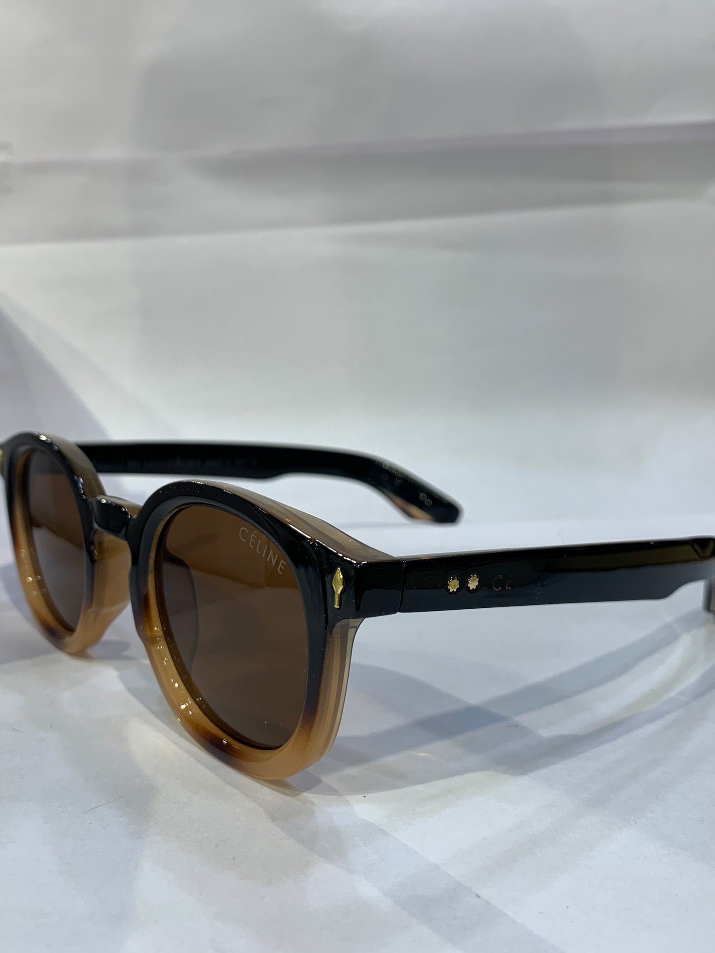 LEC Black brown Frame Brown Shade Premium Quality Unisex Sunglass ZS98140 52 16 141