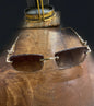 RAC CAR Gold Stick Frameless Brown Shade Unisex Sunglass CT985/s 57 18 140