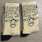 BR JACK CACTUS Beige Colour Black Print Premium Quality Full Socks 990085