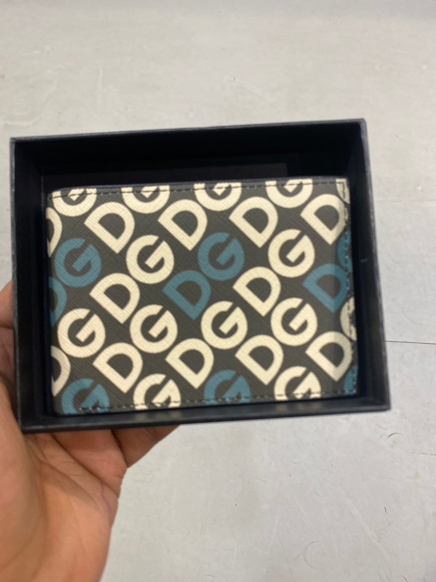 LOD Black Colour With Green Cream Logo Print Imported Men’s Wallet 990157