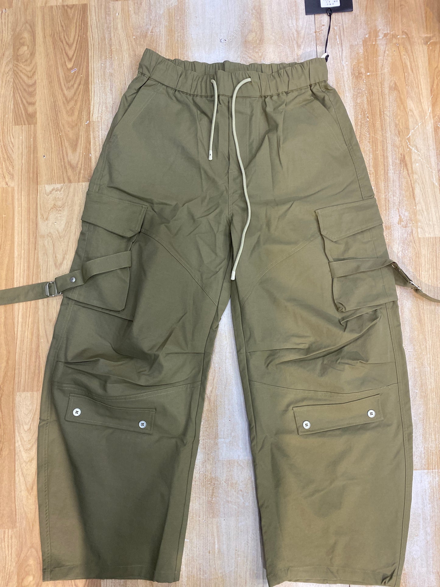 Unique Style Green Cargo 4 Pocket Pant Straight Fit 5202-1