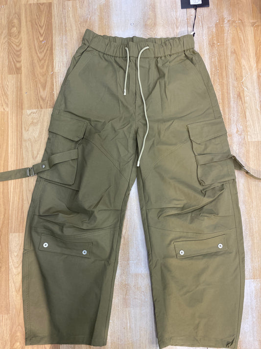 Unique Style Green Cargo 4 Pocket Pant Straight Fit 5202-1