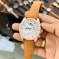 Gat Brown Leather Strap Copper Ring White Dial Men’s Watch 901363