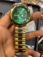 Cim Gold Chain green Dial Ladies  Watch 990582