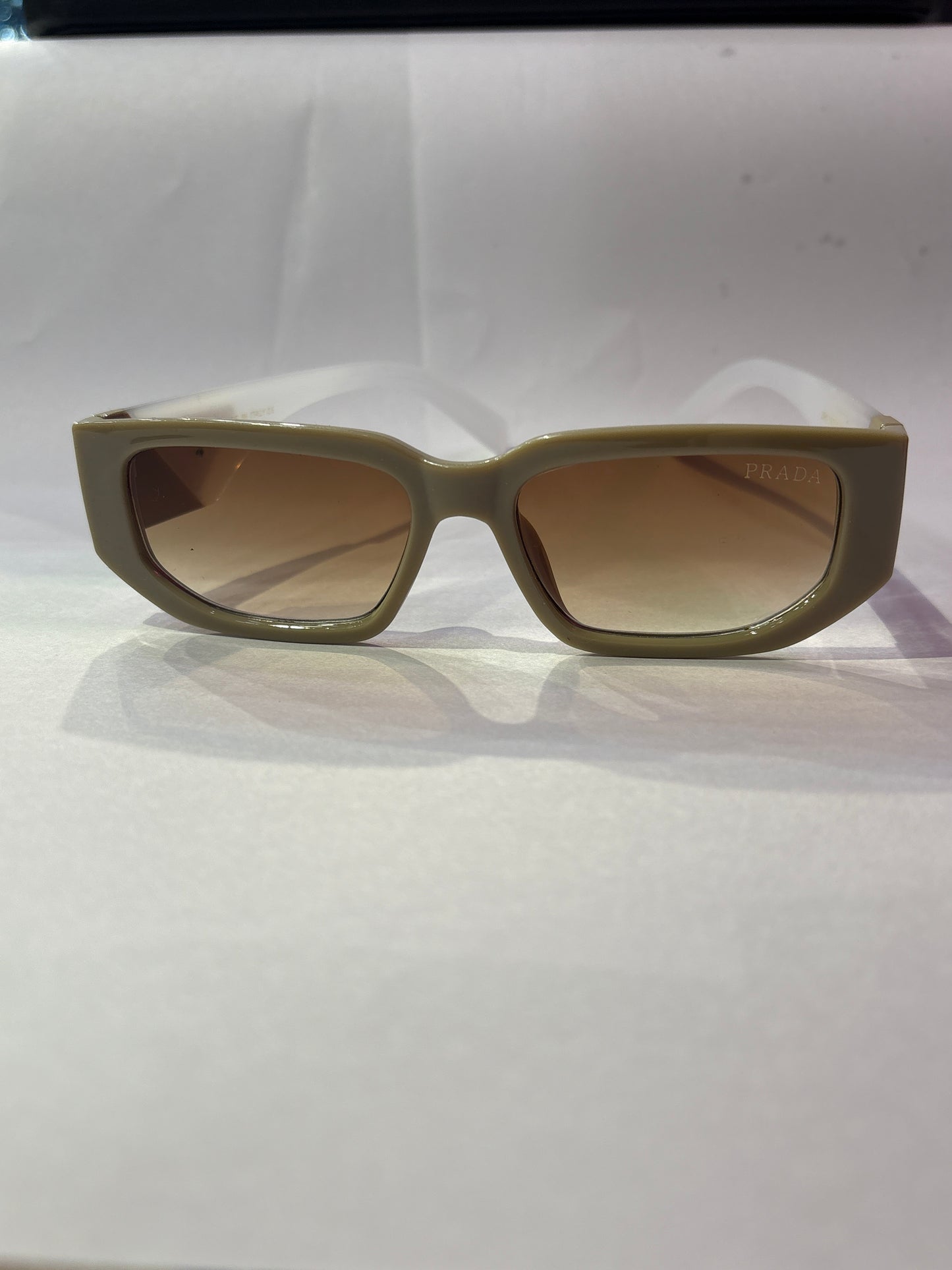 Arp Brown Frame White Transi Stick Brown Shade Unisex Sunglass 2661 55 19-136