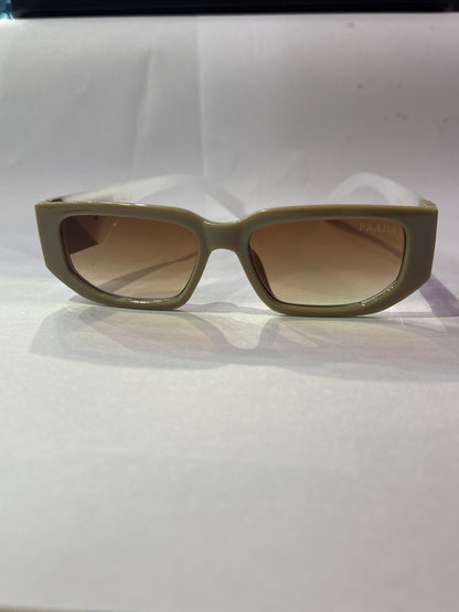 Arp Brown Frame White Transi Stick Brown Shade Unisex Sunglass 2661 55 19-136
