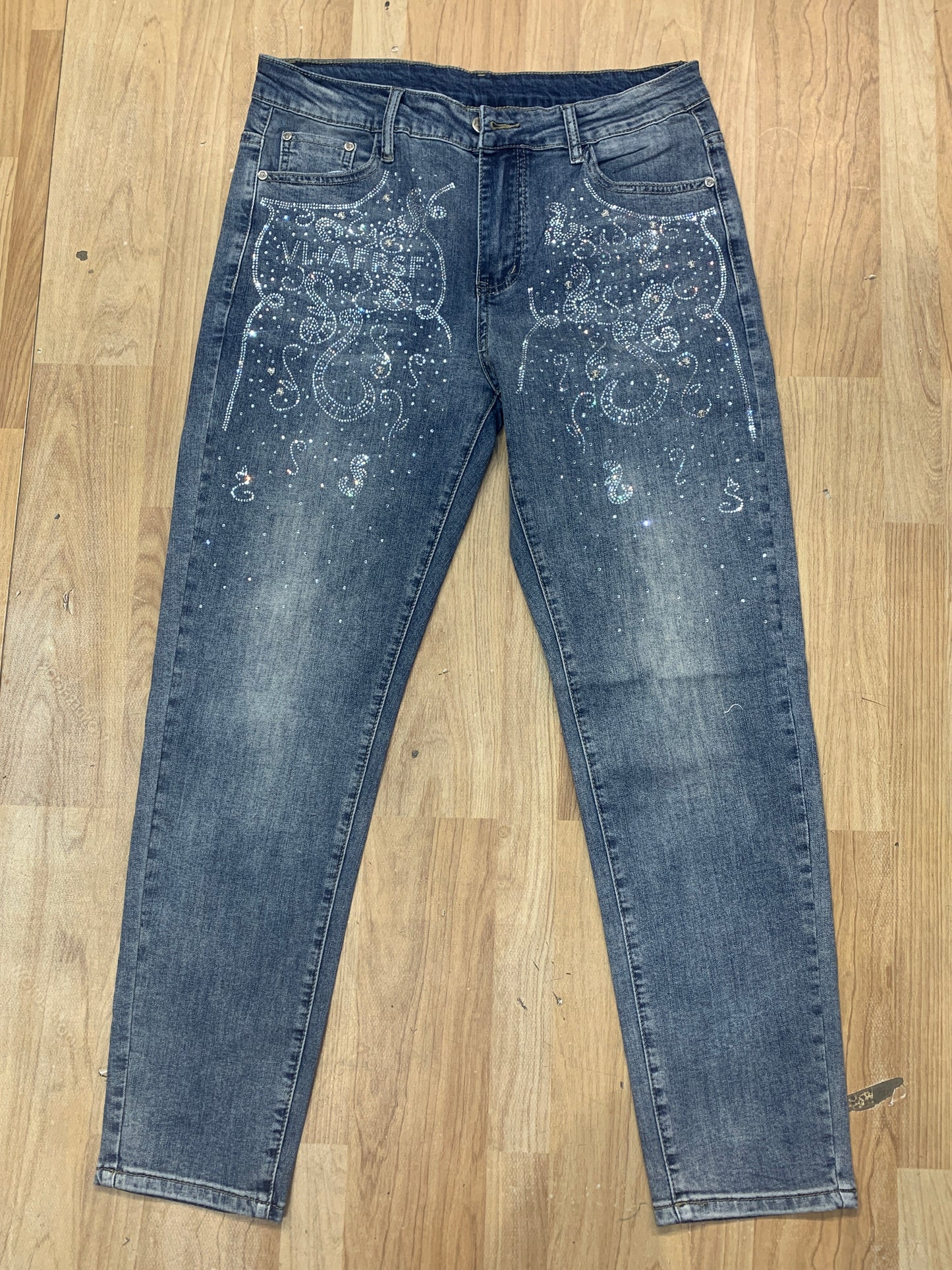 Rev jeans stone work sky blue colour skinny fit G720