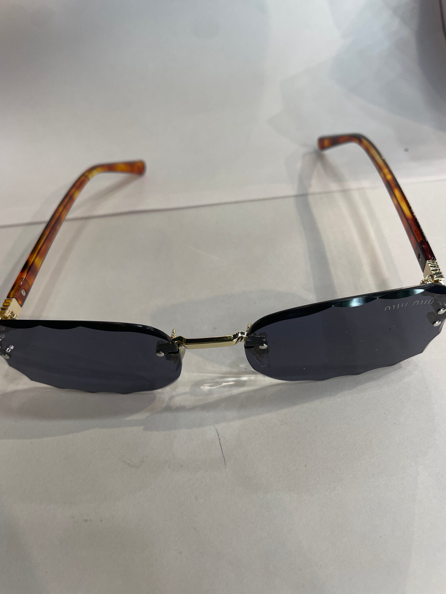 UIM MIU Leopard Stick Frameless Black Shade Unisex Sunglass SUN2030
