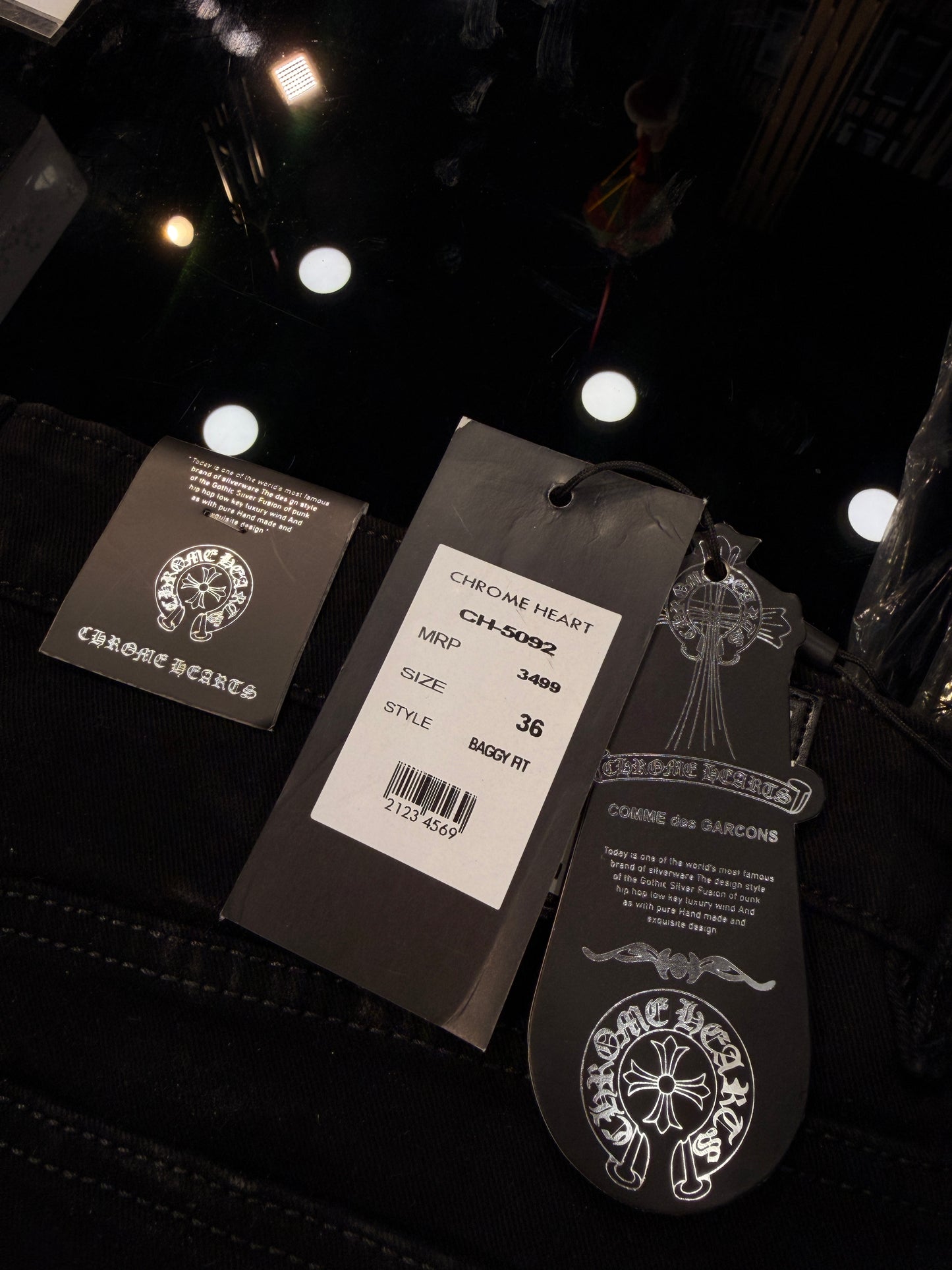 RHC Black Baggy Fit Denim Jeans CH-5092