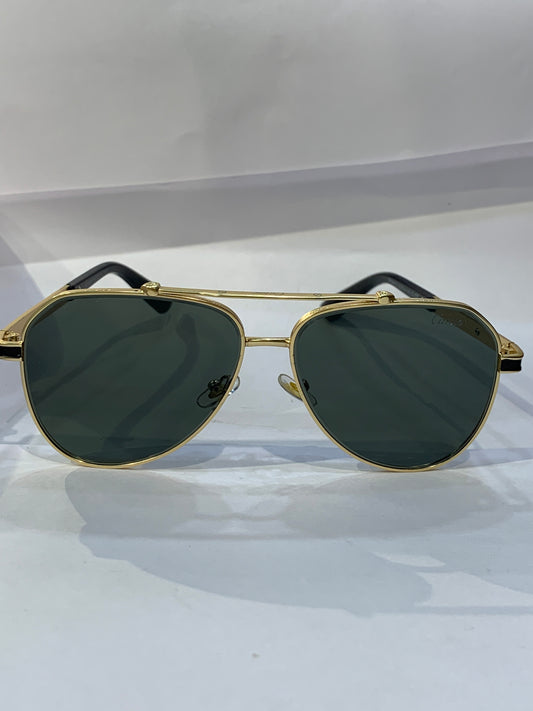 RAC Golden Frame Green Shade Unisex Sunglasses CF58473 60 14 145 C5