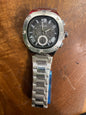 EUG GUE Silver Chain Black Dial Premium Quality Men Watch 990976