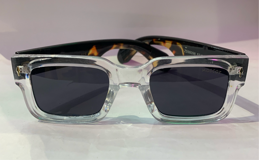 SOM Trancy Frame Black Shade Leopard Brown Stick Unisex Sunglasses ZS98098 52 16-143