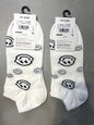 Yplrf White Colour Smiley Print Premium Quality Ankle Socks 991269
