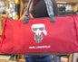 KAR RAK Red Colour White Logo Print Premium Duffle Bags for Unisex 9389