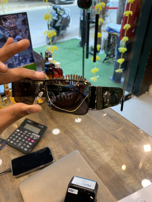 REV VER Black Frame Black Shade Premium Quality Unisex Sunglass VE2286 5320/87 57 14 145