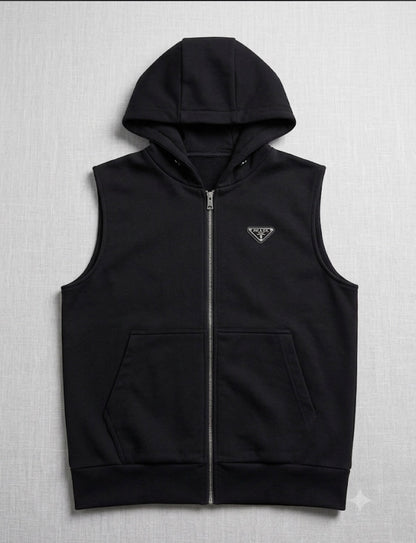 ARP PRA Black Colour Premium Quality Unisex Imported Half Hoodie 166012-A