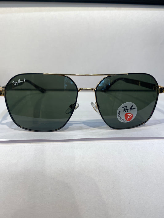YAR RAY RB Gold Black Frame Green Shade Unisex Sunglass RB58391 59 16 142 C5