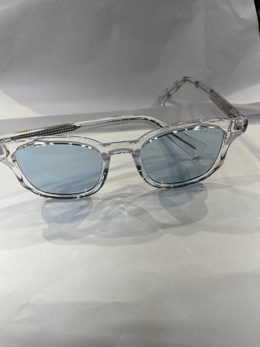 ARP PRA Transparent Frame Blue Shade Unisex Sunglasses 99312 50 21 145