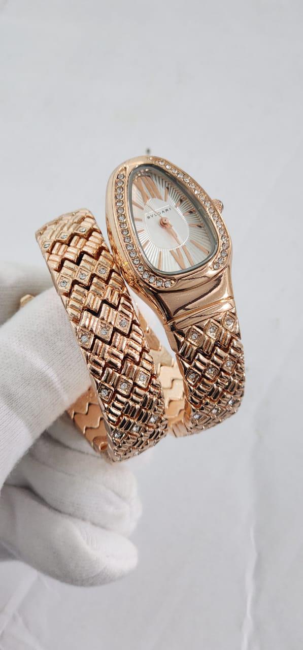 Lvb Copper 2 Layer Chain White Dial Ladies Watch 988154