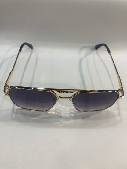 Arp Golden Black Frame Black Shade Unisex Branded Sunglasses 2102 58 18 140 C4