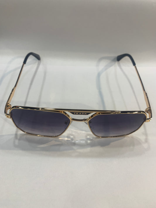 Arp Golden Black Frame Black Shade Unisex Branded Sunglasses 2102 58 18 140 C4