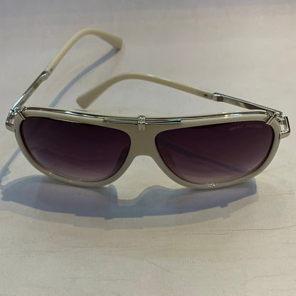 RAM White Silver Frame Purple Shade Sunglass