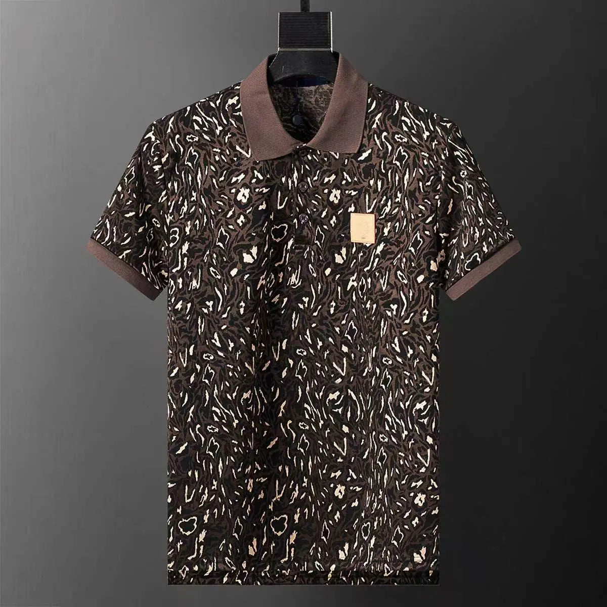 UOL LOU Brown Colour Premium Quality Half Sleeve Men’s Collar TShirt 990227