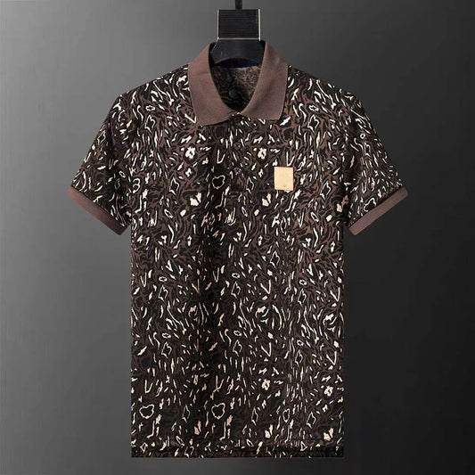 UOL LOU Brown Colour Premium Quality Half Sleeve Men’s Collar TShirt 990227