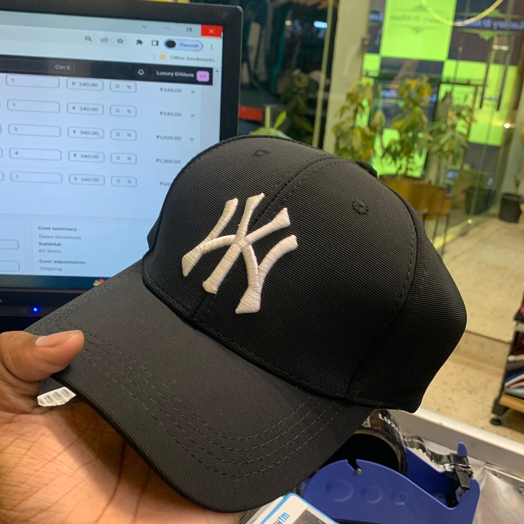 YN Black Cap White Embroidery 300187