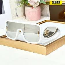 Eol Loe White Frame Tinted Glass Black Shade Unisex Sungless 4000400-145