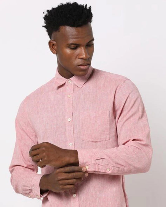 ZR RAZ Peach Colour With Premium Quality Full Sleeve Shirt 7130